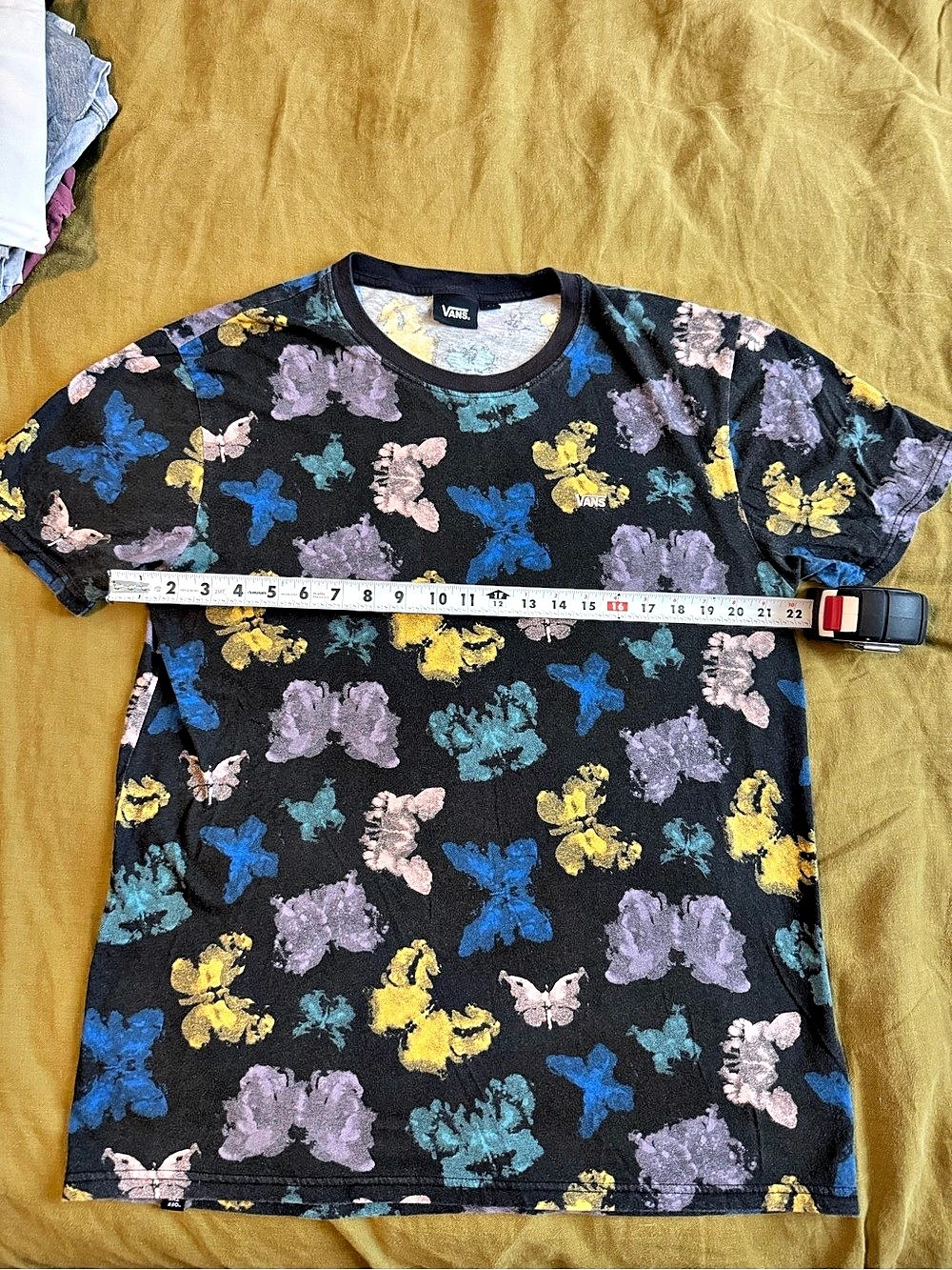 Vans Blotterfly T-Shirt butterfly Print Short Sleeve Tee Size Large